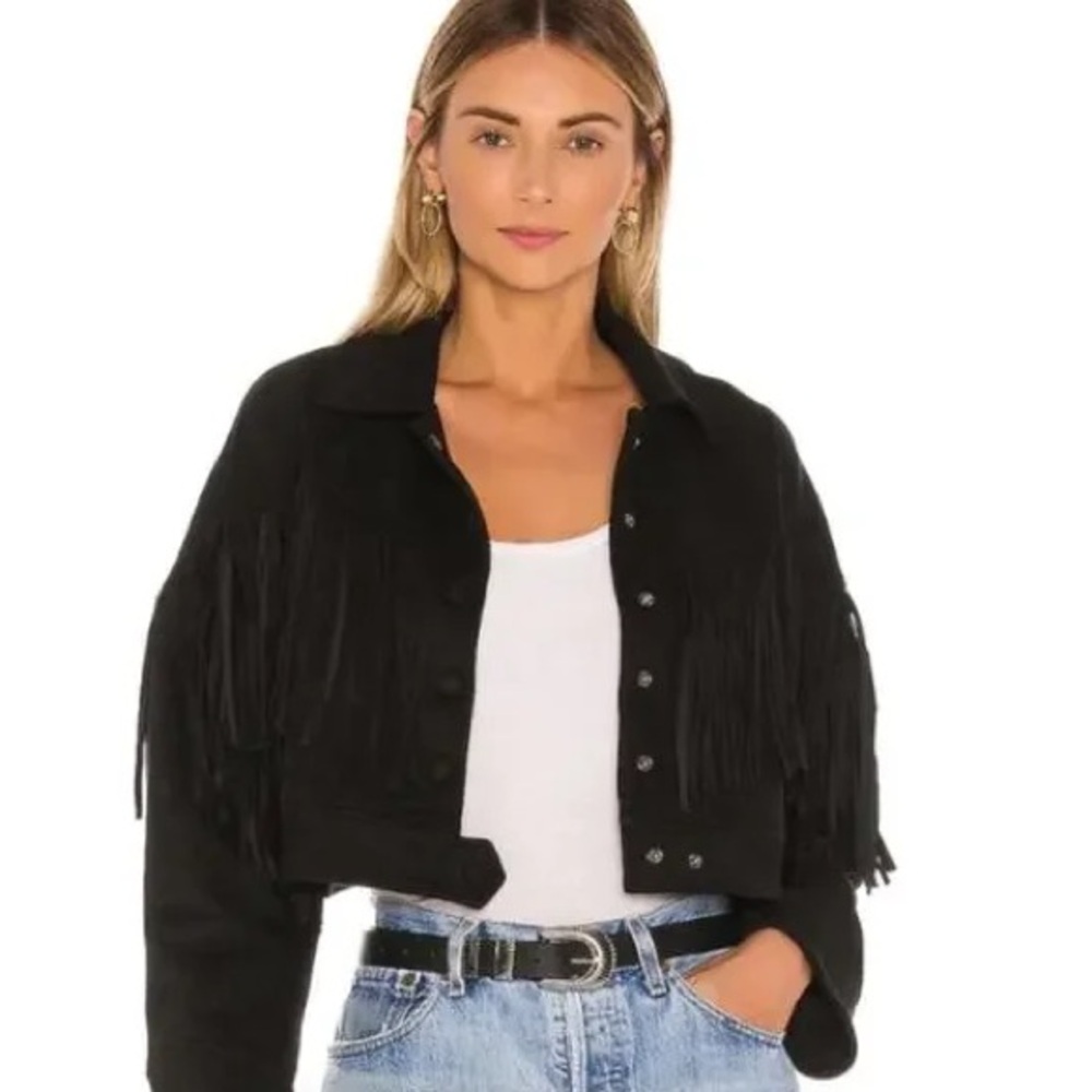 Tulrosa Arches vegan Suede Jacket in Black